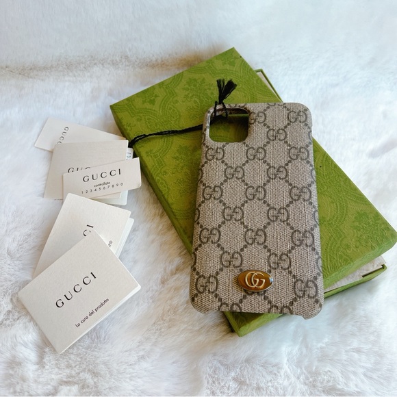 Gucci iphone 11 pro max cover case Brand New logo w/ box tags pristine Ophidia - Picture 14 of 16